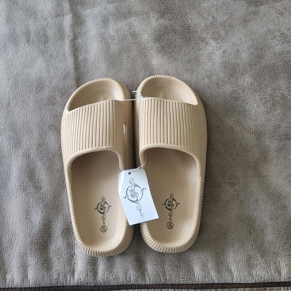 Sole Mates Spongy Nude Slides